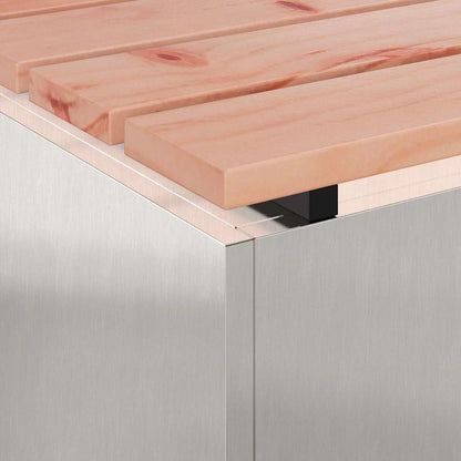 Panchina da giardino Argento 100 x 40 x 43 cm