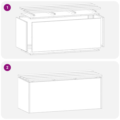 Panchina da giardino Argento 100 x 40 x 43 cm Acciaio zincato