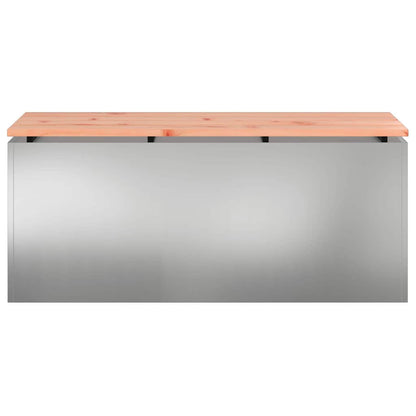 Panchina da giardino Argento 100 x 40 x 43 cm Acciaio zincato