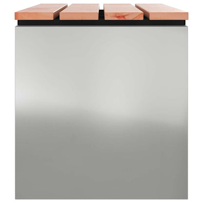 Panchina da giardino Argento 100 x 40 x 43 cm Acciaio zincato