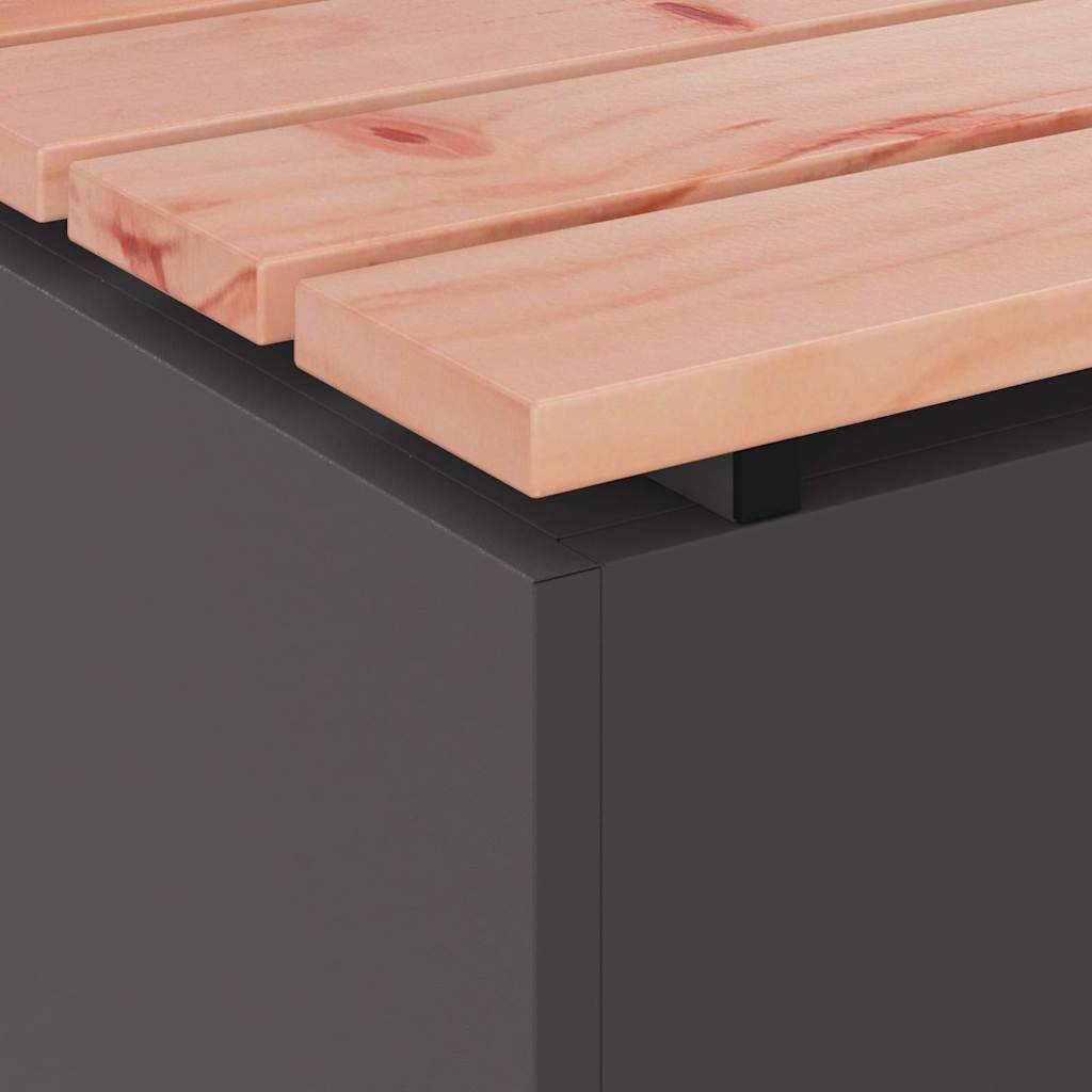 Panchina da giardino Nero 40 x 40 x 43 cm Acciaio