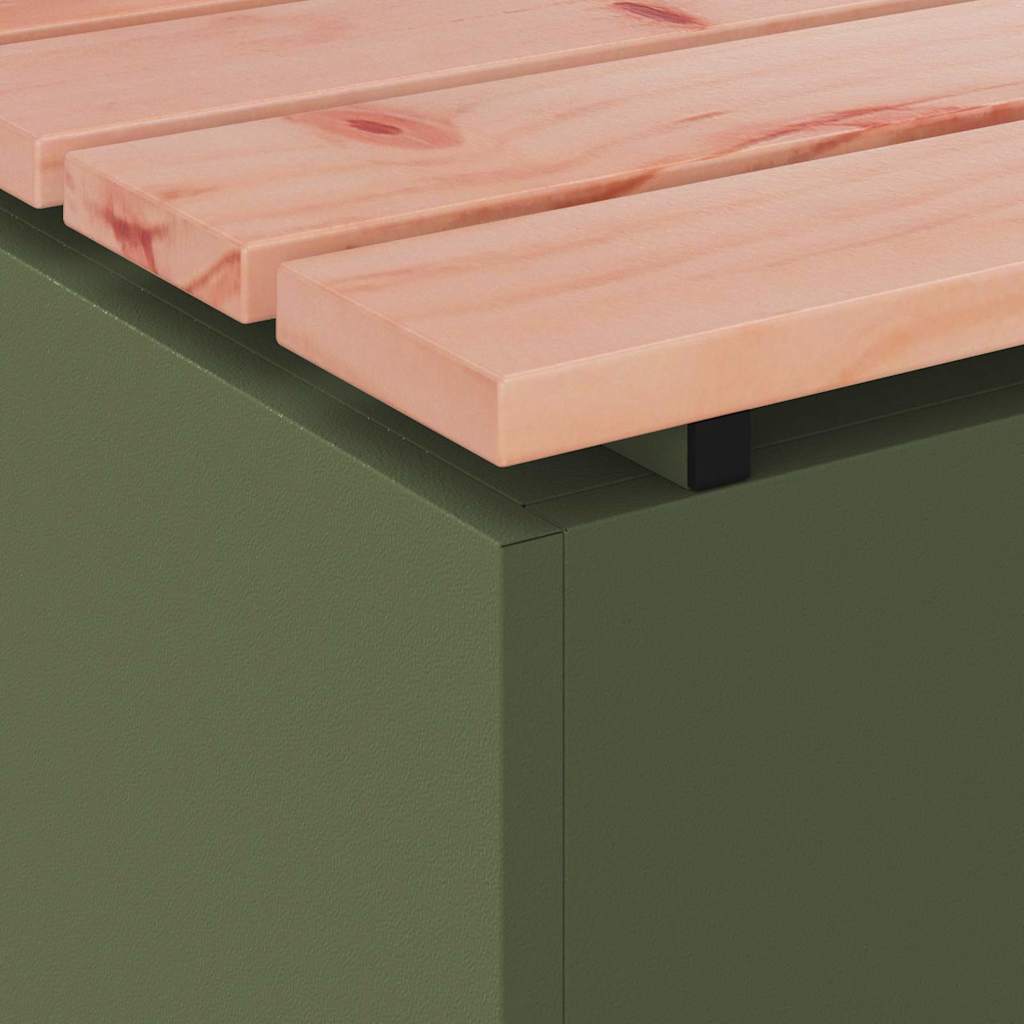 Panchina da giardino Oliver verde 40 x 40 x 43 cm Acciaio