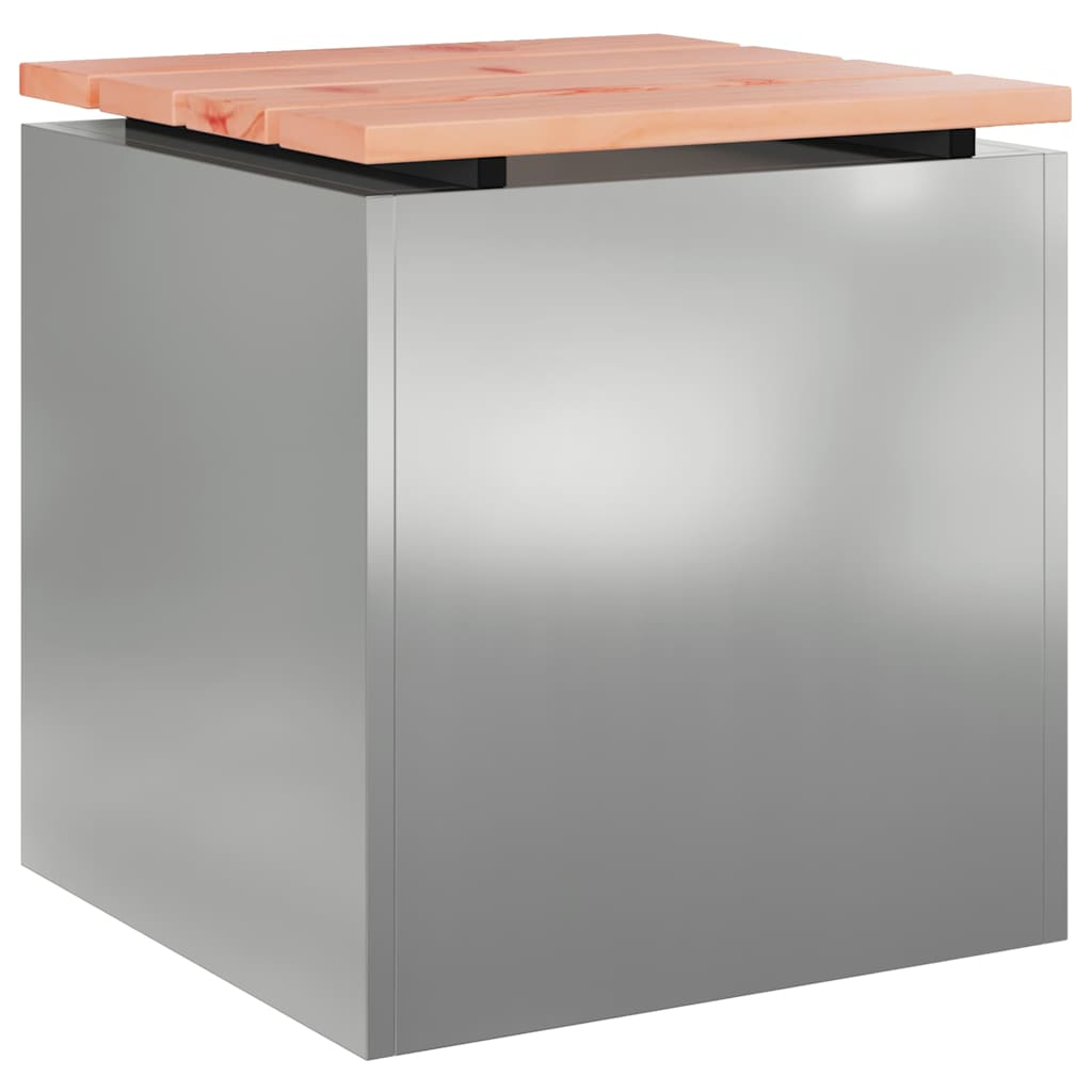 Panchina da giardino Argento 40 x 40 x 43 cm Acciaio zincato