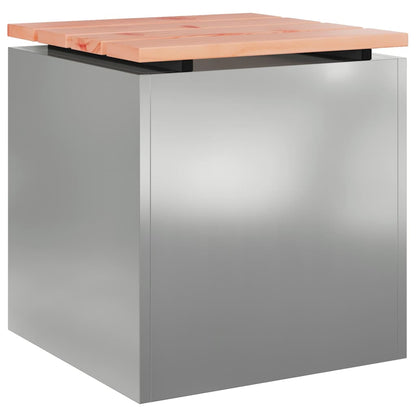 Panchina da giardino Argento 40 x 40 x 43 cm Acciaio zincato