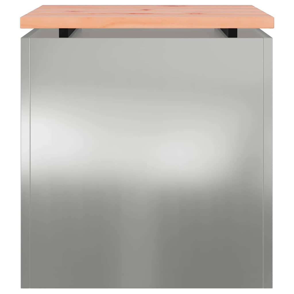 Panchina da giardino Argento 40 x 40 x 43 cm Acciaio zincato