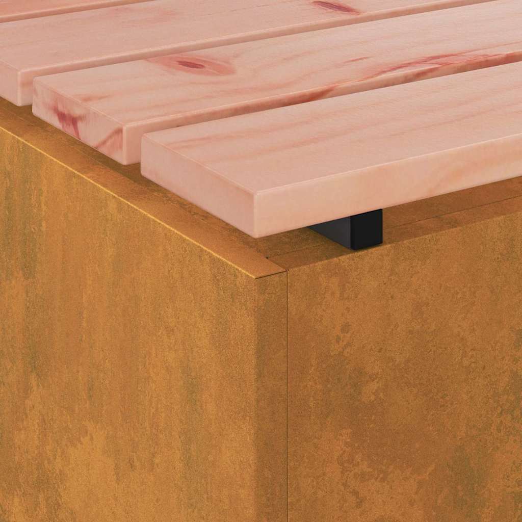 Panchina da giardino Ruggine 40 x 40 x 43 cm acciaio corten