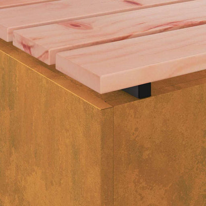Panchina da giardino Ruggine 40 x 40 x 43 cm acciaio corten
