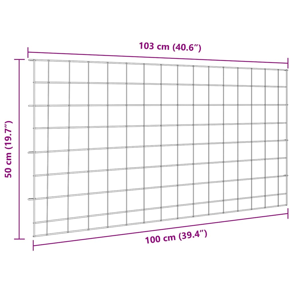 Set di Recinzione per Stagno 5 pcs Verde 100 x 50 cm Acciaio