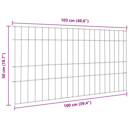 Set di Recinzione per Stagno 5 pcs Verde 100 x 50 cm Acciaio