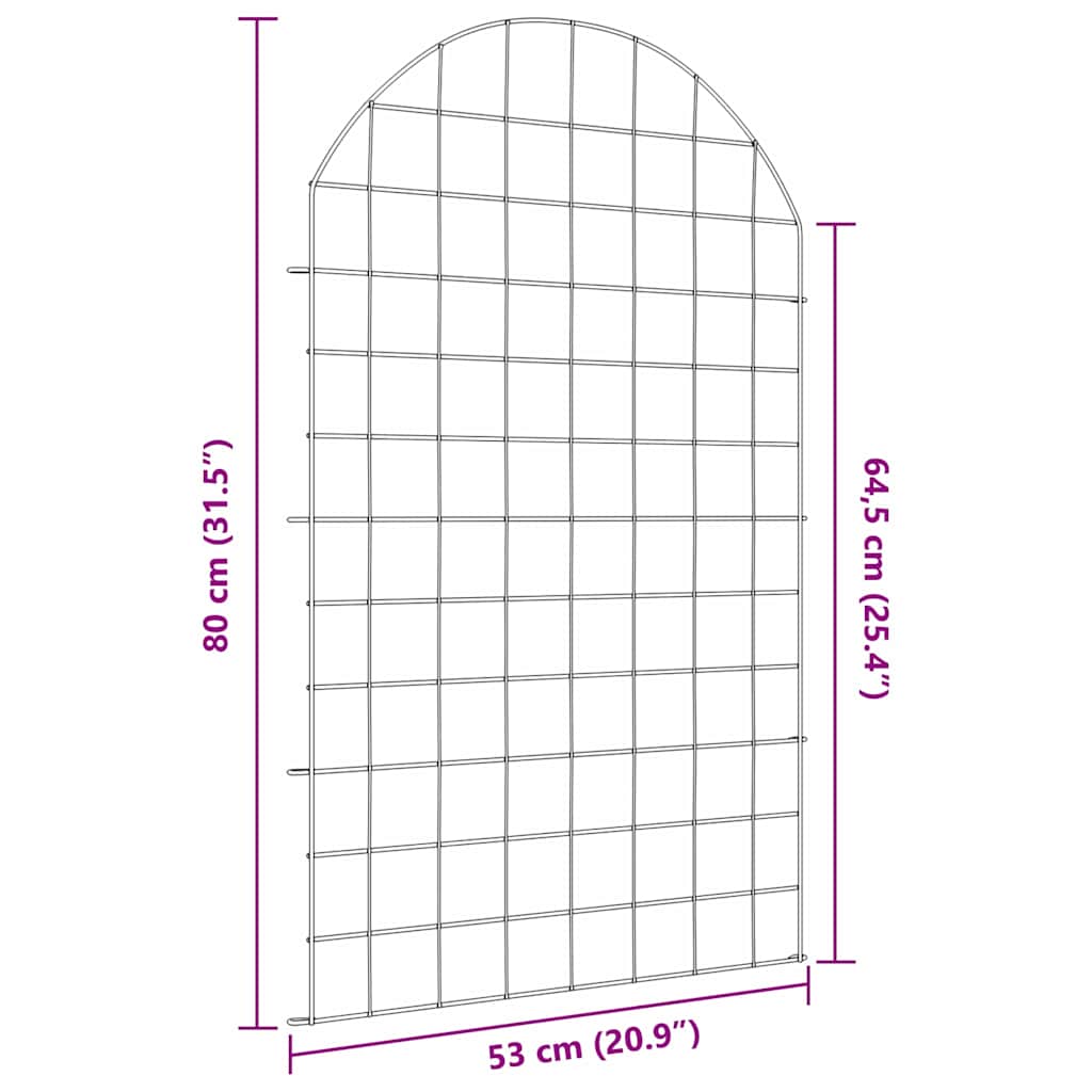 Set di Recinzione per Stagno 8 pcs Verde 50 x 80 cm Acciaio