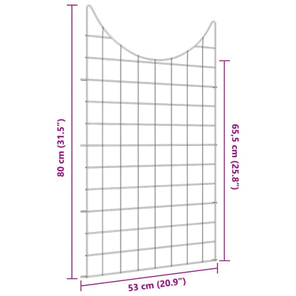 Set di Recinzione per Stagno 8 pcs Verde 50 x 80 cm Acciaio