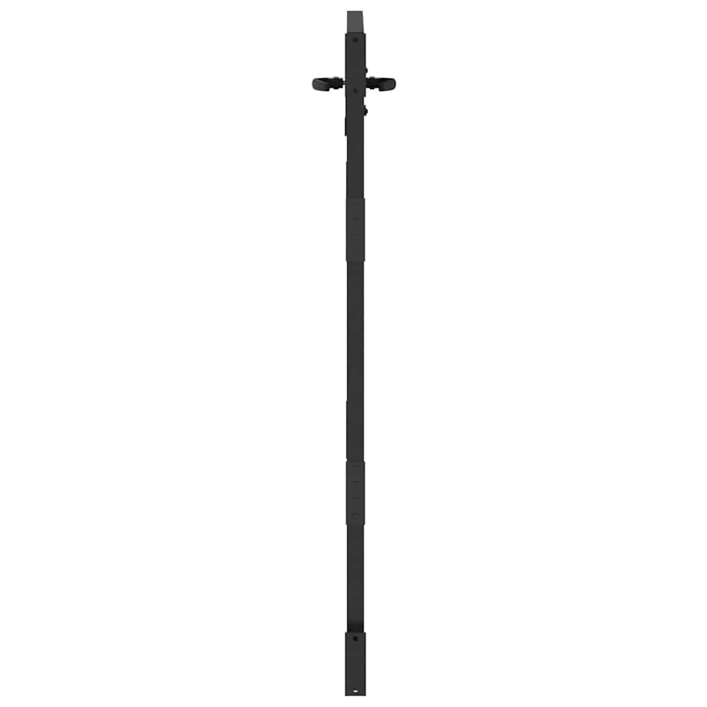 Cancello da giardino con blocco Nero 85 x 125 cm | homemem39