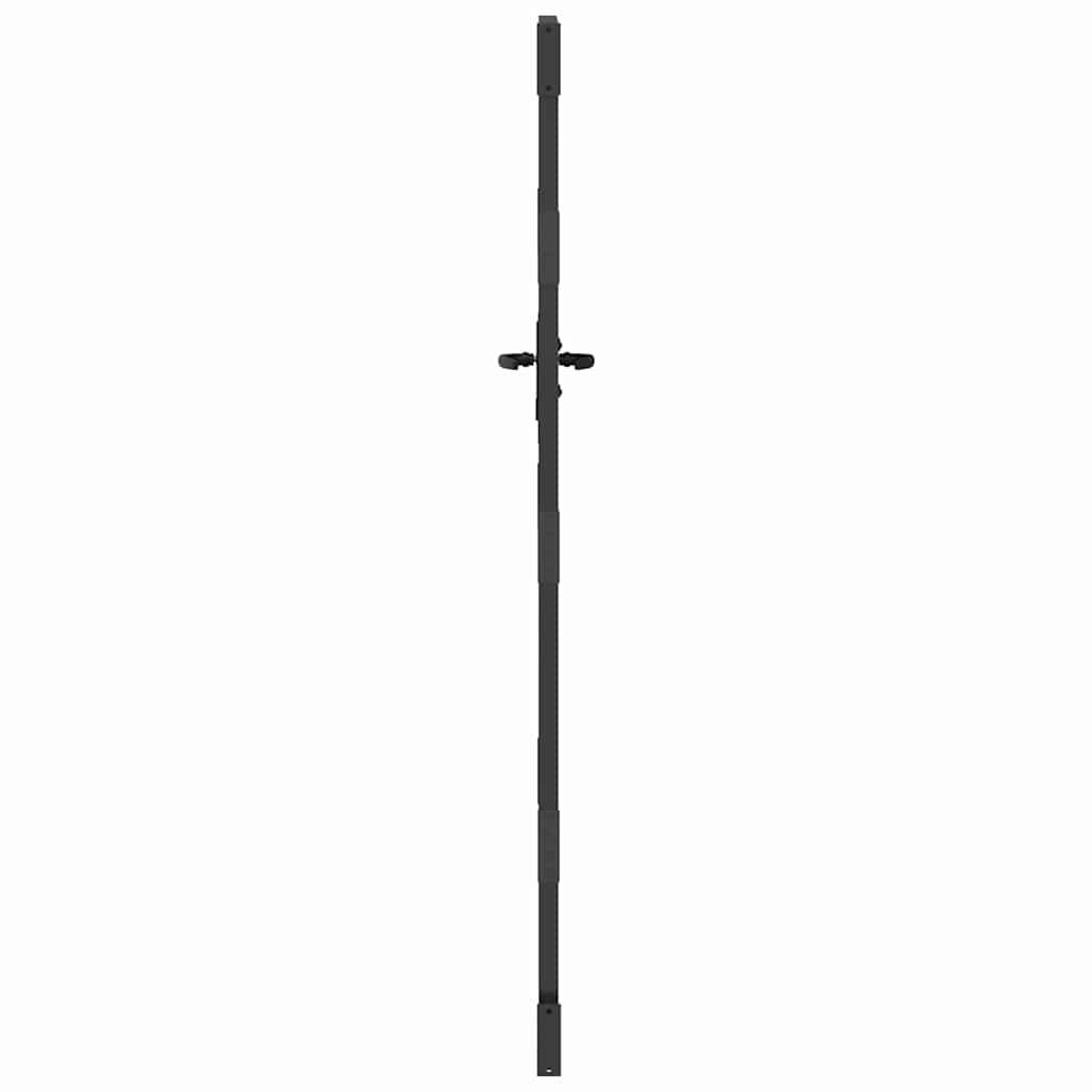 Cancello da giardino con blocco Nero 85 x 175 cm | homemem39