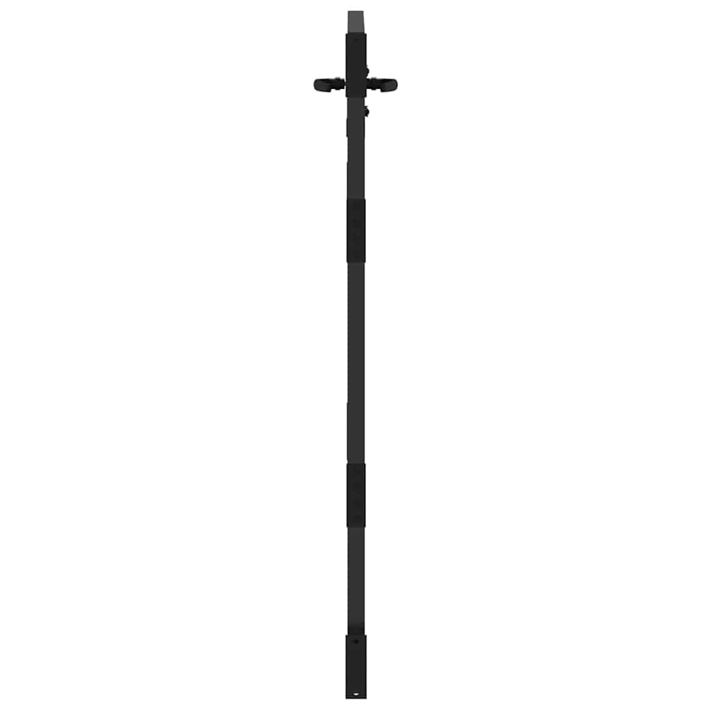 Cancello da giardino con blocco Nero 85 x 125 cm | homemem39