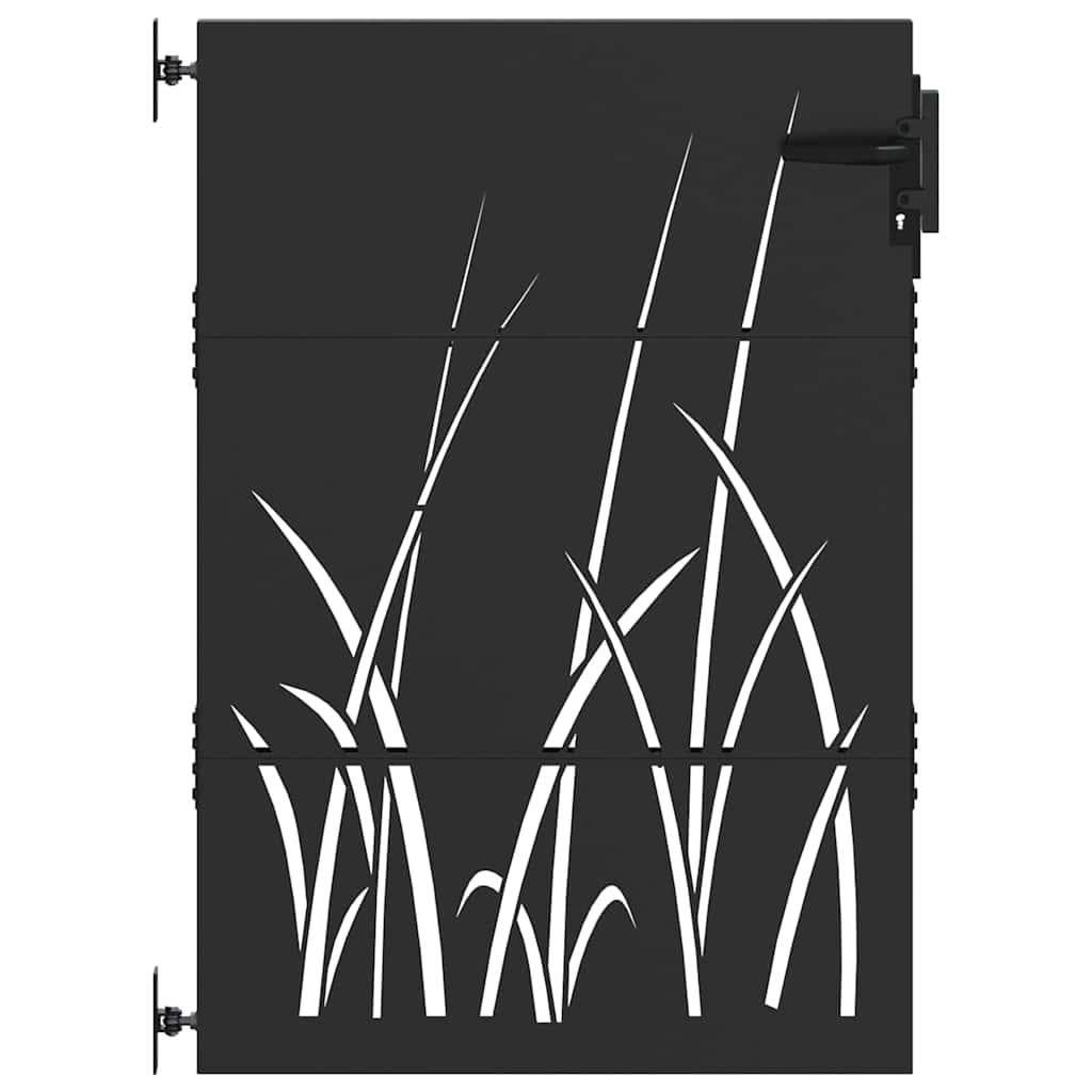 Cancello da giardino con blocco Nero 85 x 150 cm