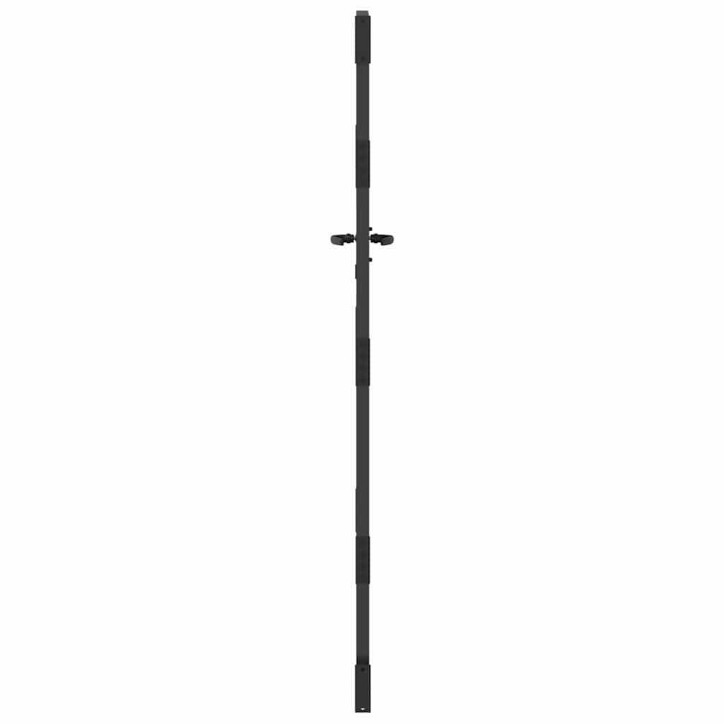 Cancello da giardino con blocco Nero 85 x 175 cm | homemem39