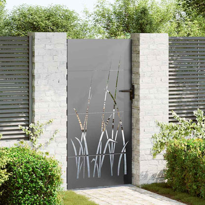 Cancello da giardino con blocco Nero 85 x 200 cm | homemem39