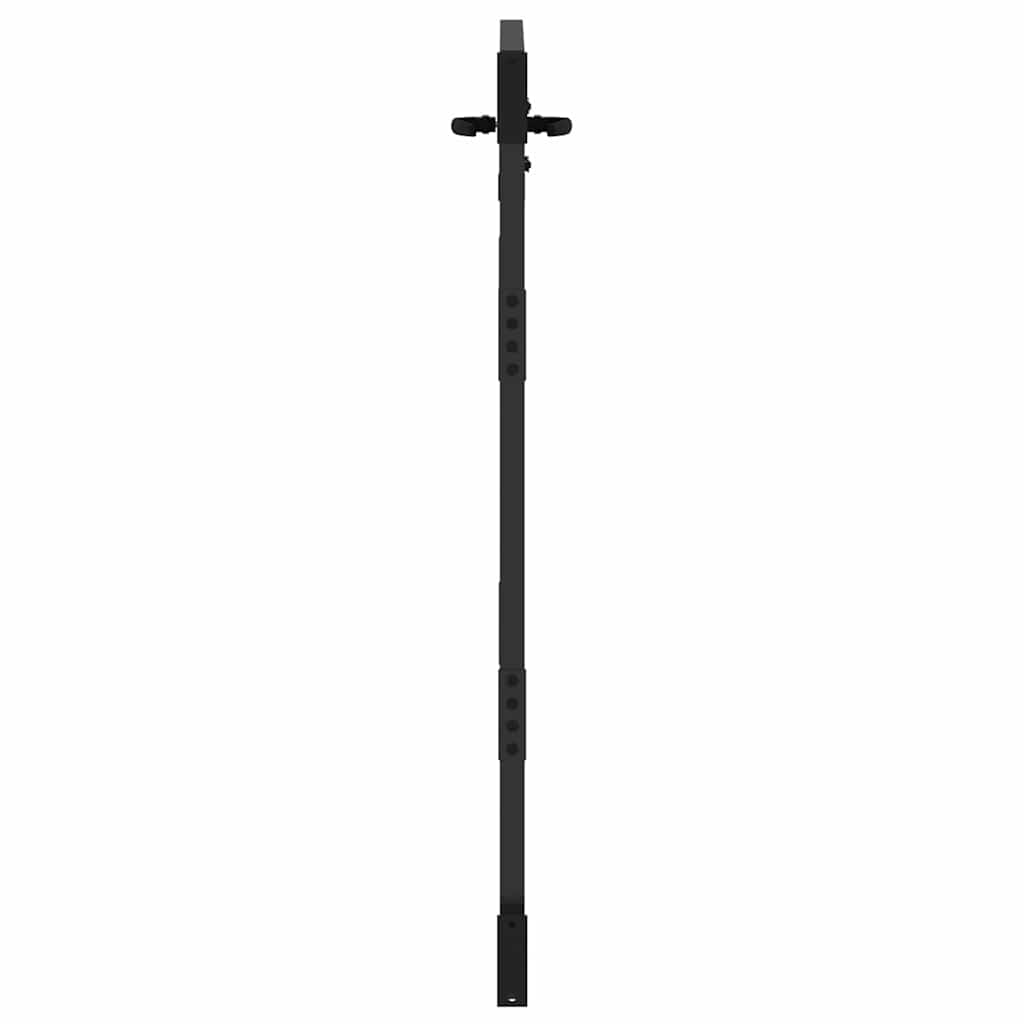 Cancello da giardino con blocco Nero 85 x 125 cm | homemem39