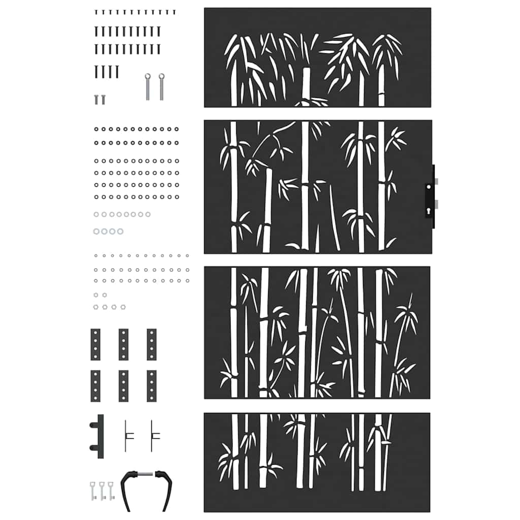 Cancello da giardino 85 x 175 cm Acciaio Verniciato a Polvere | homemem39