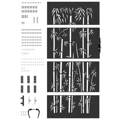 Cancello da giardino 85 x 175 cm Acciaio Verniciato a Polvere | homemem39