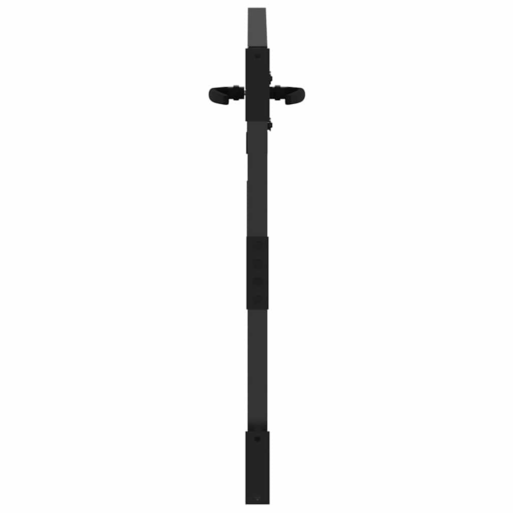 Cancello da giardino con blocco Nero 85 x 100 cm | homemem39