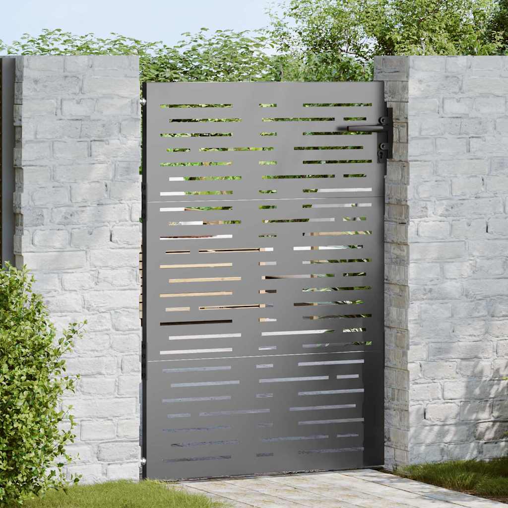 Cancello da giardino con blocco Nero 85 x 125 cm | homemem39