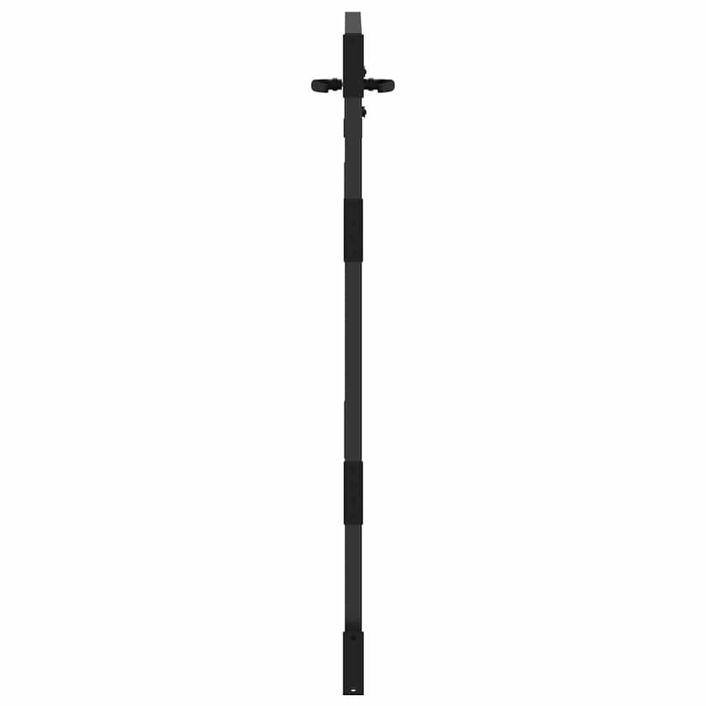 Cancello da giardino con blocco Nero 85 x 125 cm | homemem39