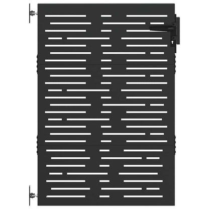 Cancello da giardino con blocco Nero 85 x 150 cm | homemem39
