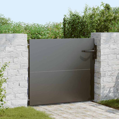 Cancello da giardino con blocco Nero 85 x 100 cm | homemem39