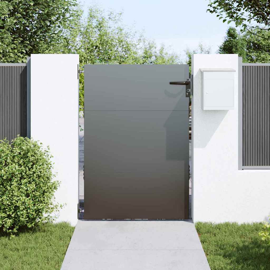 Cancello da giardino con blocco Nero 85 x 125 cm | homemem39