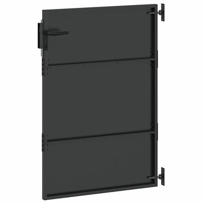 Cancello da giardino con blocco Nero 85 x 125 cm | homemem39