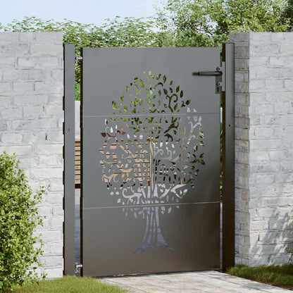 Cancello da giardino con blocco Nero 110 x 130 cm | homemem39
