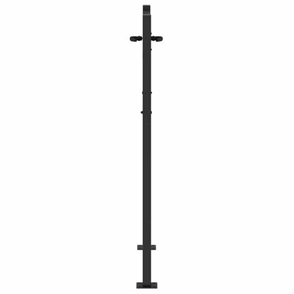 Cancello da giardino con blocco Nero 110 x 155 cm | homemem39