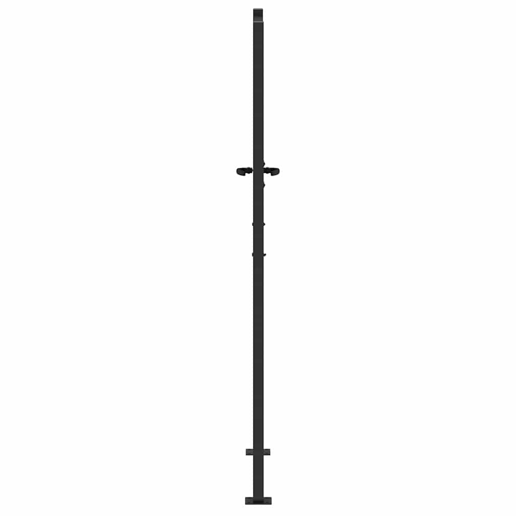 Cancello da giardino con blocco Nero 110 x 180 cm | homemem39