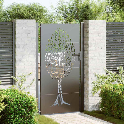 Cancello da giardino con blocco Nero 110 x 205 cm | homemem39