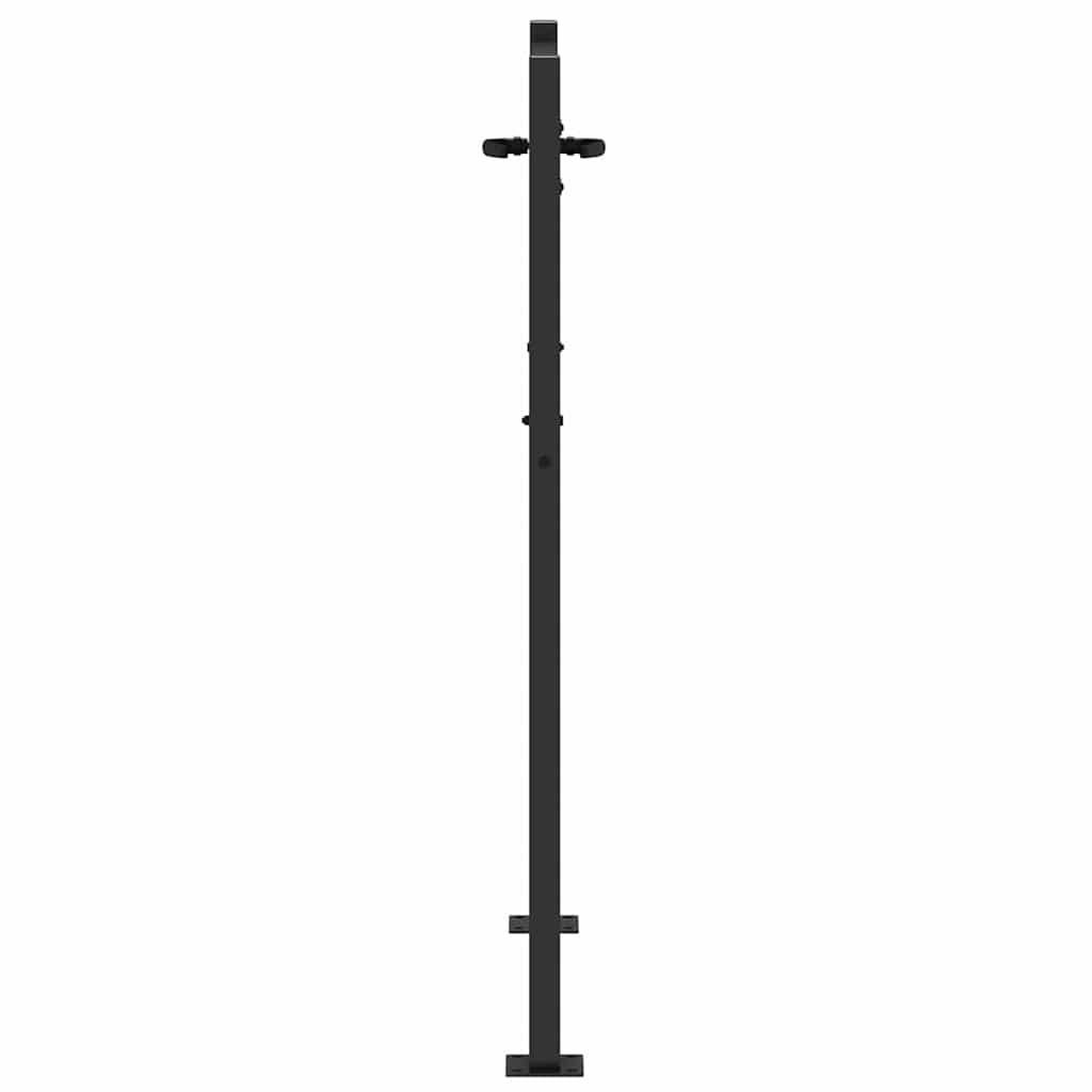Cancello da giardino con blocco Nero 110 x 130 cm | homemem39