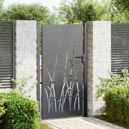 Cancello da giardino con blocco Nero 110 x 180 cm | homemem39