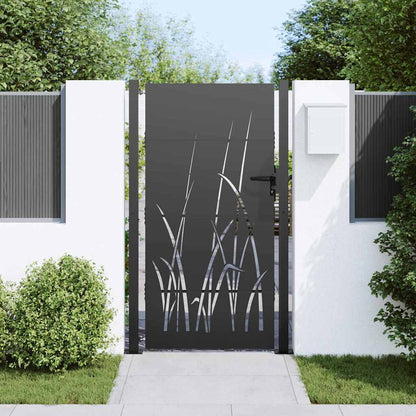Cancello da giardino con blocco Nero 110 x 180 cm | homemem39