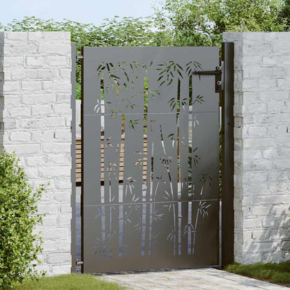 Cancello da giardino con blocco Nero 110 x 130 cm | homemem39