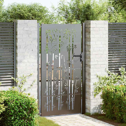 Cancello da giardino con blocco Nero 110 x 180 cm | homemem39