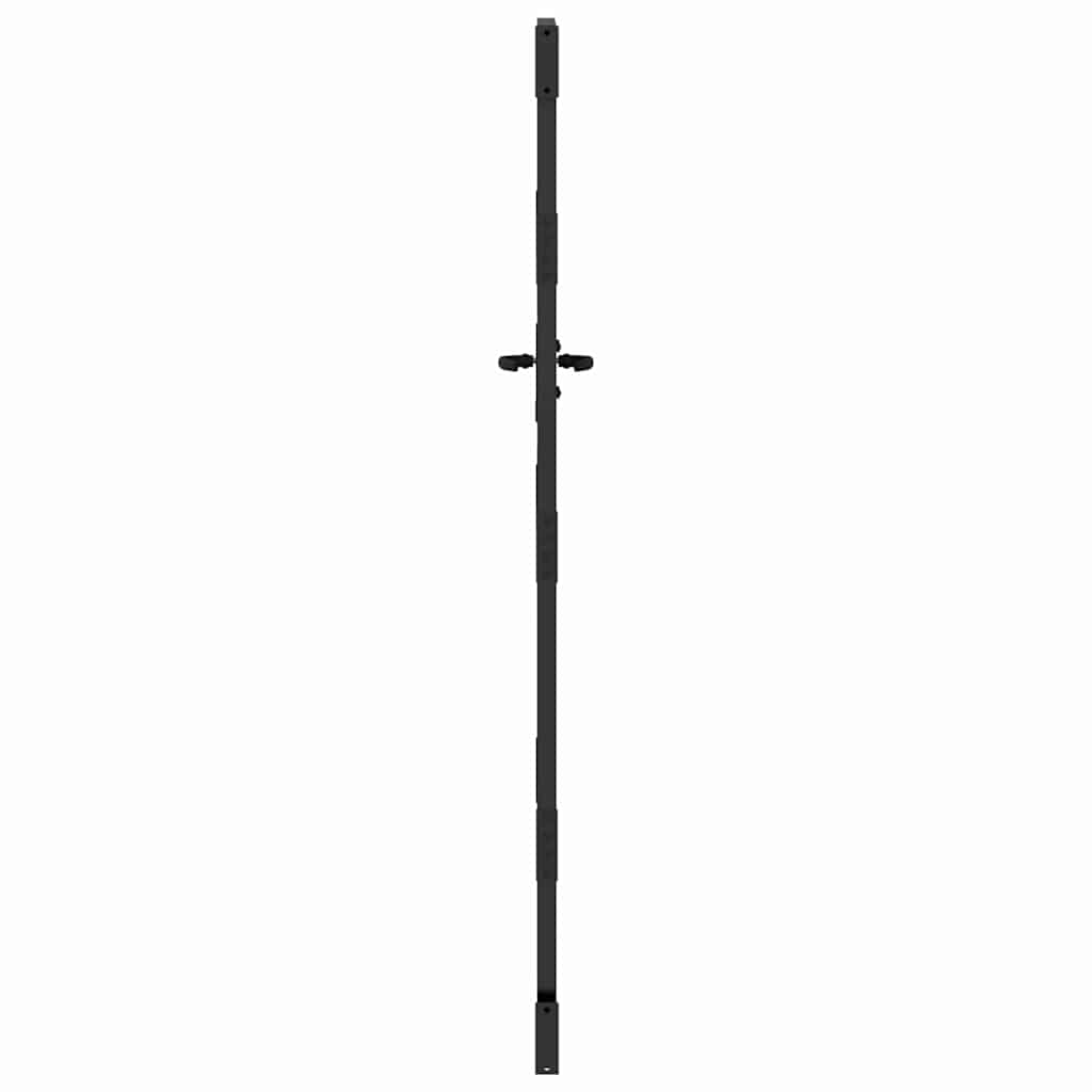 Cancello da giardino con blocco Nero 110 x 180 cm | homemem39