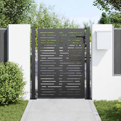 Cancello da giardino con blocco Nero 110 x 130 cm | homemem39