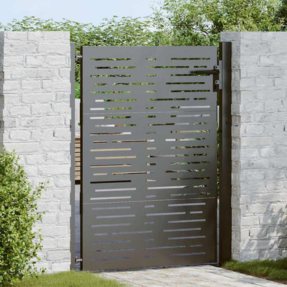 Cancello da giardino con blocco Nero 110 x 155 cm | homemem39