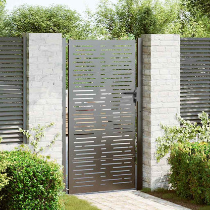Cancello da giardino con blocco Nero 110 x 180 cm | homemem39