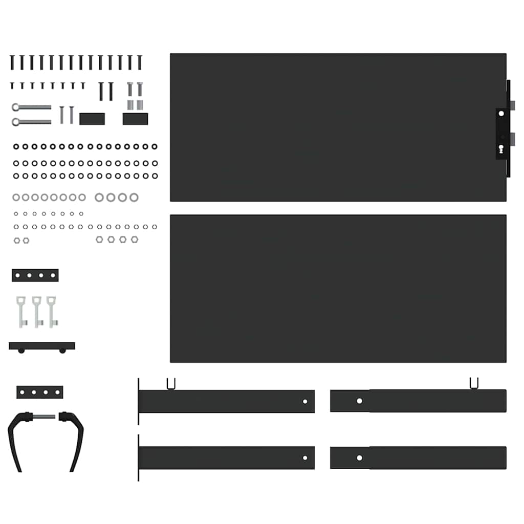 Cancello da giardino Nero 100 x 100 cm