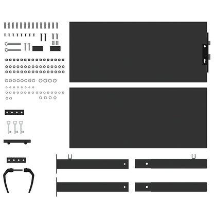 Cancello da giardino Nero 100 x 100 cm