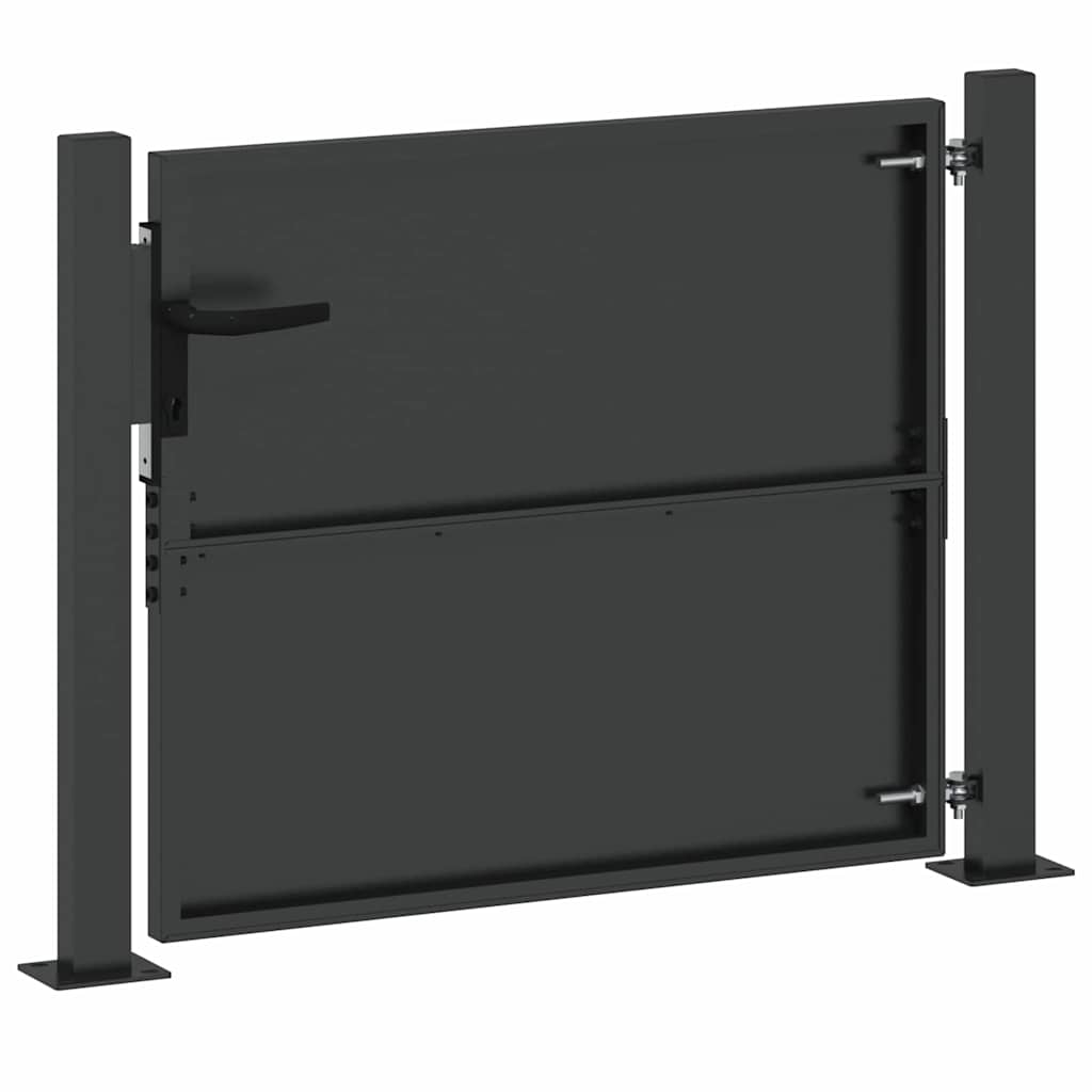 Cancello da giardino Nero 100 x 100 cm