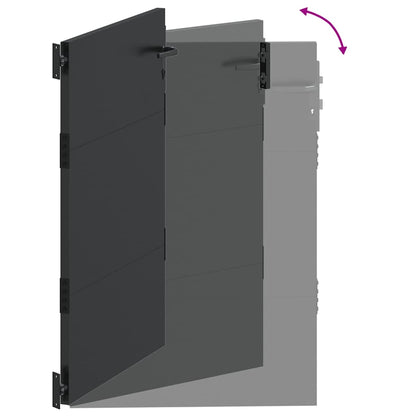 Cancello da giardino con blocco Nero 110 x 155 cm | homemem39