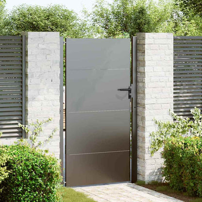 Cancello da giardino con blocco Nero 105 x 205 cm