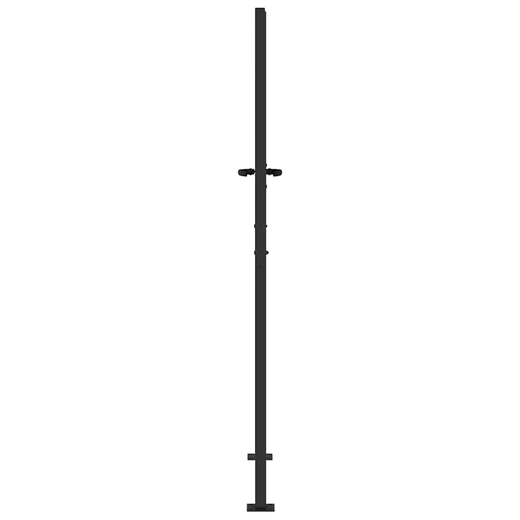 Cancello da giardino con blocco Nero 105 x 205 cm | homemem39